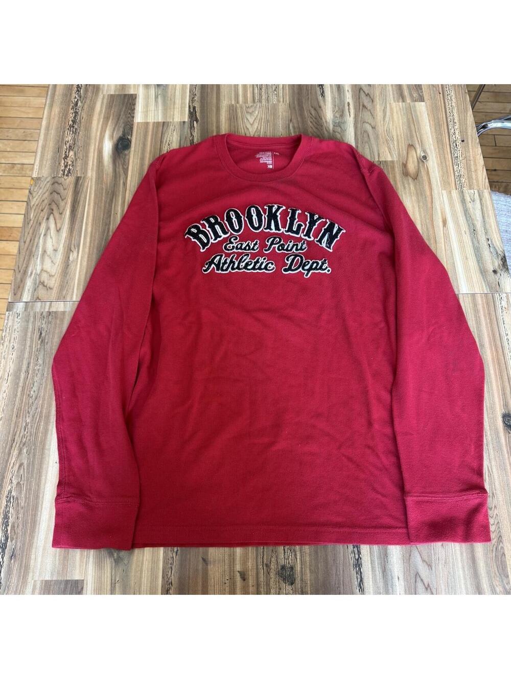Y2K style Red Old Navy long thermal shirt